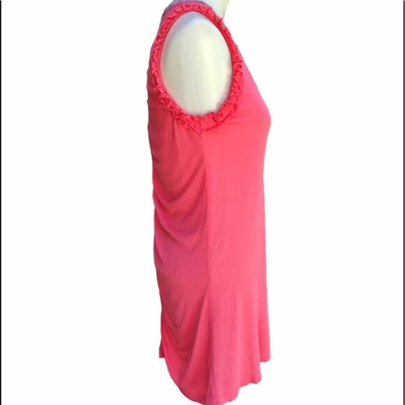 ByArtisan Frilly Bead Ruched Ruffle Sleeveless Top - Picture 7 of 11